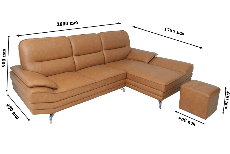 ghế sofa góc chữ L dài 2,6m