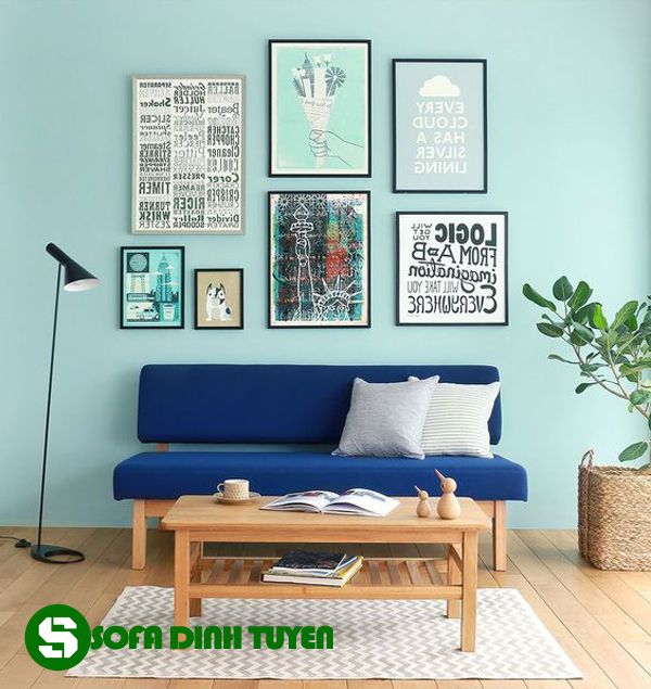 ghế sofa nhà nhỏ khung gỗ chắc chắn
