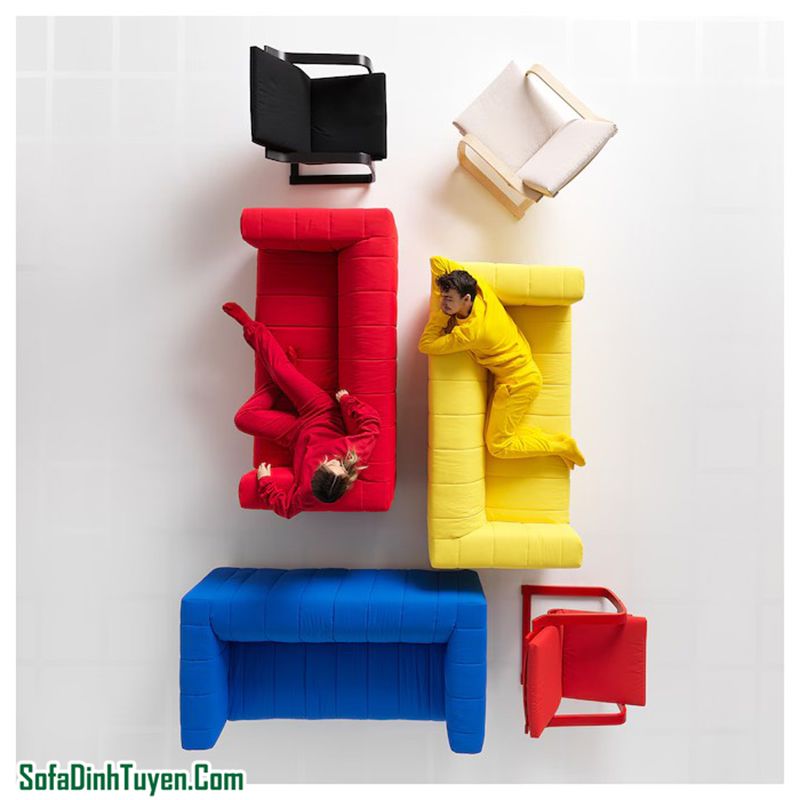 Ghế sofa đôi 2 chỗ Bắc Âu bọc vải đẹp