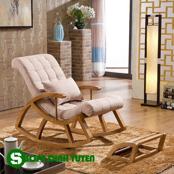 ghế sofa đơn dạng bập bênh bằng khung gỗ