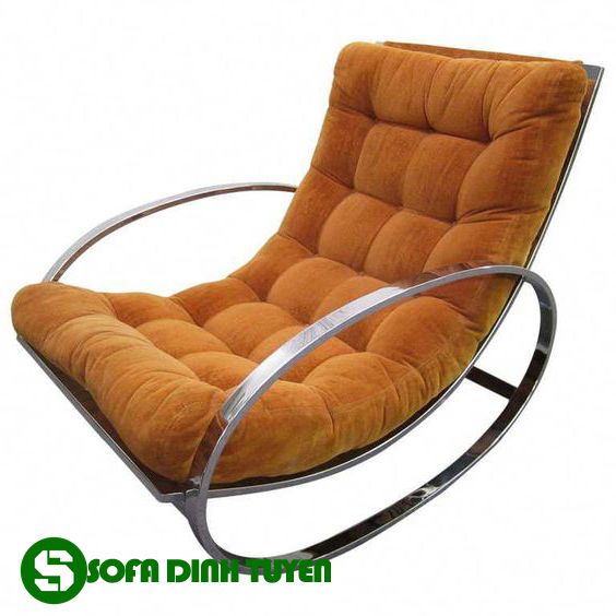 ghế sofa khung kim loại màu vàng nghệ