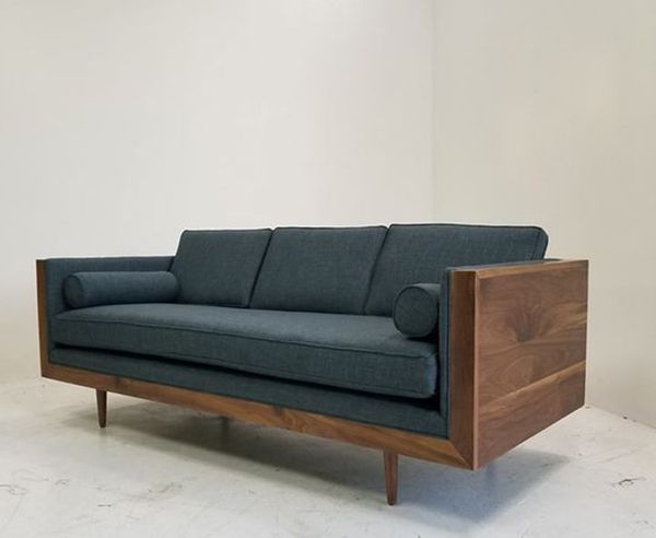 ghế sofa gỗ đệm óc chó