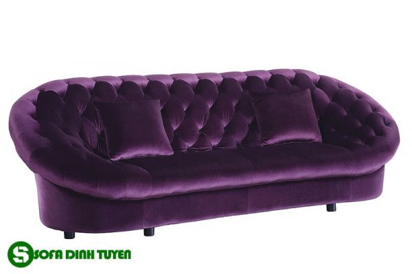 ghế sofa bọc vải nhung tân cổ điển