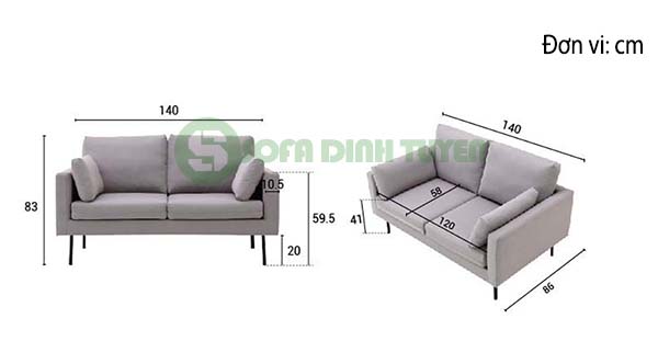 Kích thước sofa văng