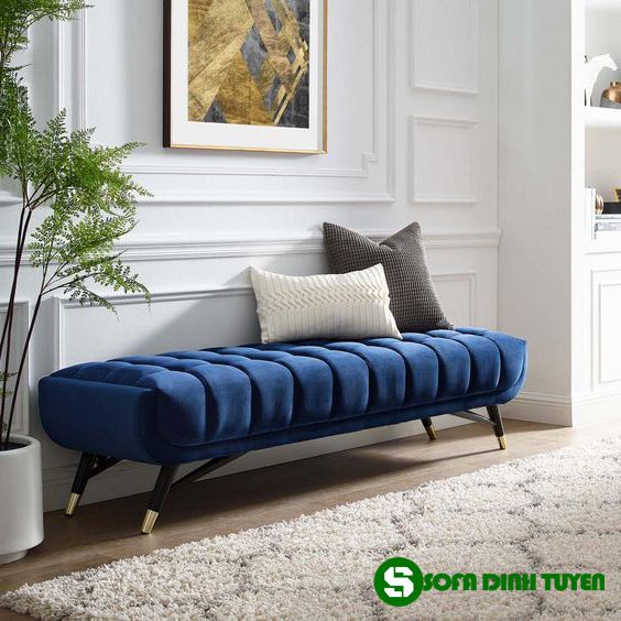 đôn sofa màu xanh dương