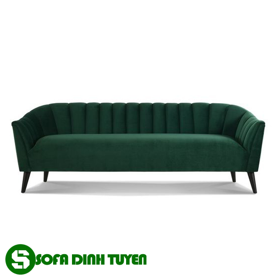ghế sofa màu xanh lá cây dạng văng dài