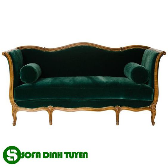 ghế sofa hoàng gia màu xanh lá cây