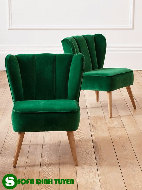 ghế sofa đơn màu xanh lá cây