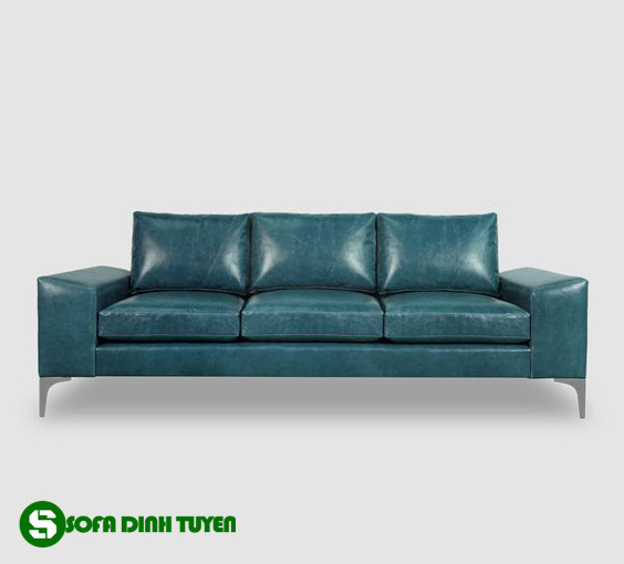 ghế sofa màu xanh ngọc bọc da