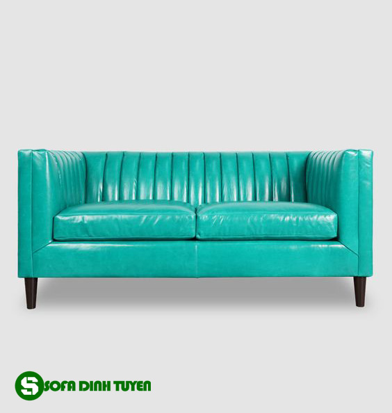 ghế sofa màu xanh ngọc bọc da