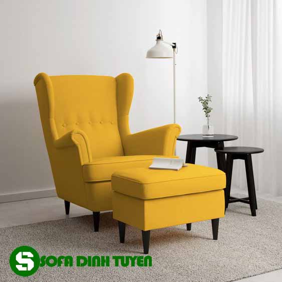ghế sofa đôn màu vàng chanh
