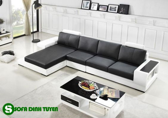ghế sofa đen trắng hiện đại