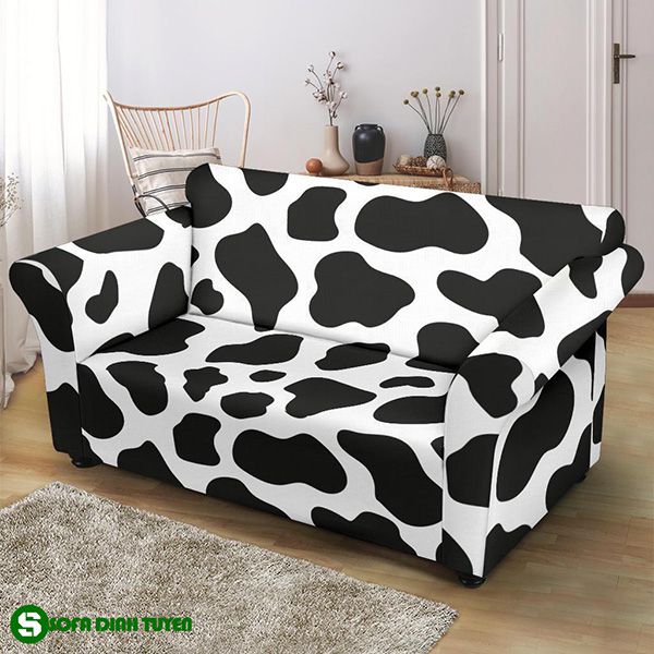 ghế sofa đốm trắng đen