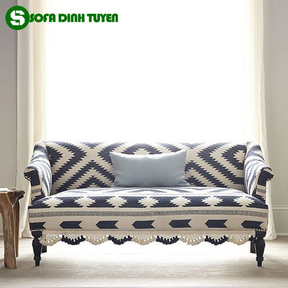 ghế sofa đen trắng họa tiết pixel