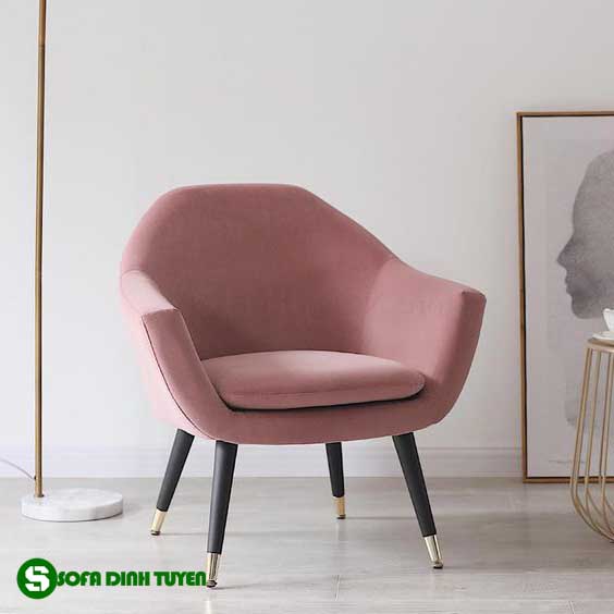 ghế sofa lẻ đơn màu hồng
