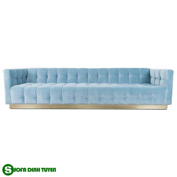 ghế sofa văng nỉ màu xanh