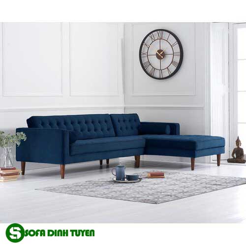 ghế sofa nỉ màu xanh đẹp mắt