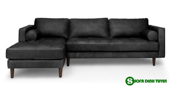 ghế sofa da màu xám