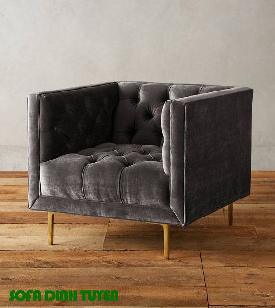 ghế sofa nỉ nhung đơn