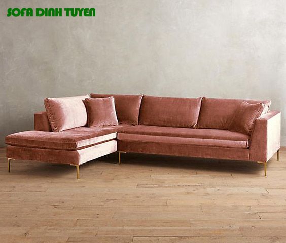 ghế sofa nỉ nhung góc