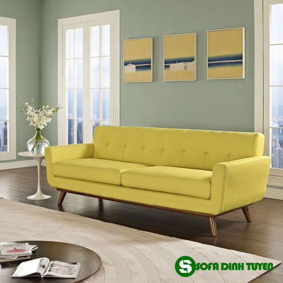 ghế sofa màu vàng chanh