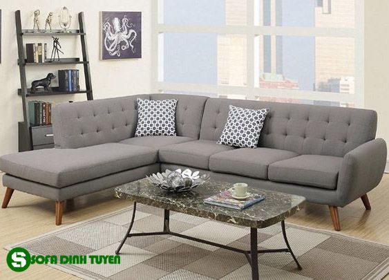 ghế sofa góc nhỏ màu ghi xám