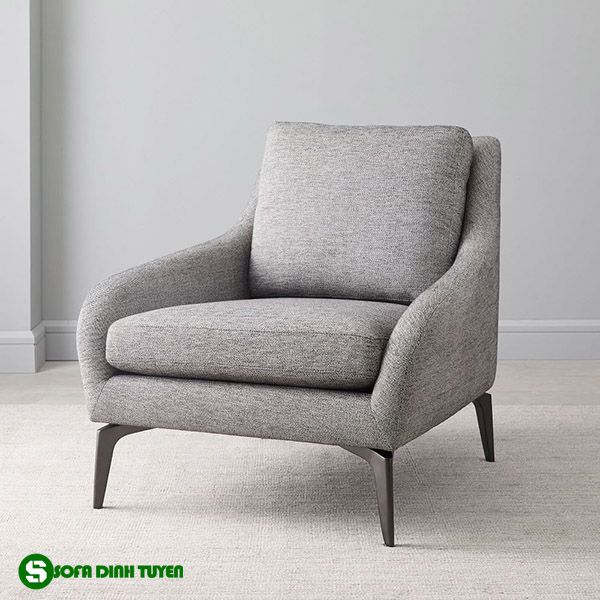 ghế sofa ghi xám chân inox