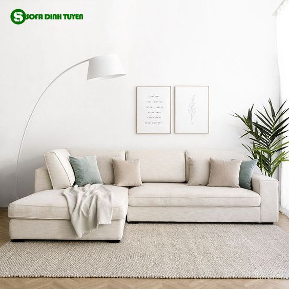 ghế sofa màu be dạng bệt