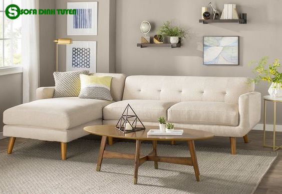ghế sofa màu be dạng góc