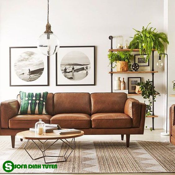 ghế sofa 3m bọc da thật
