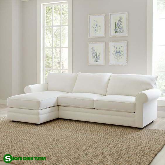 ghế sofa màu kem dạng bệt