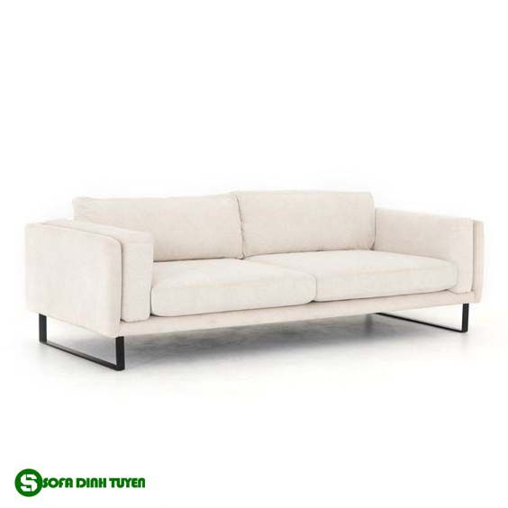 bộ ghế sofa màu kem chân sắt sơn tĩnh điện