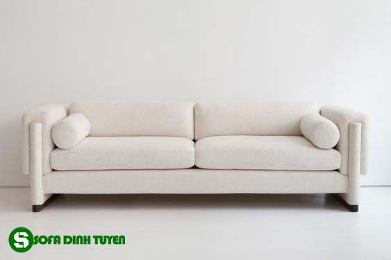 ghế sofa màu kem đẹp dạng văng dài
