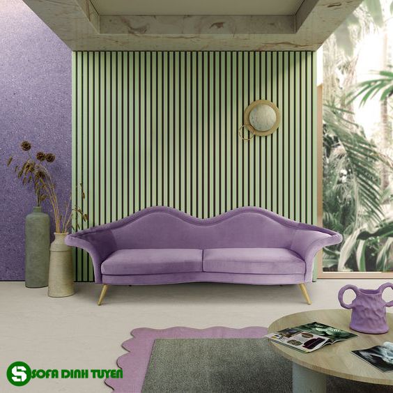 ghế sofa màu tím khoai môn