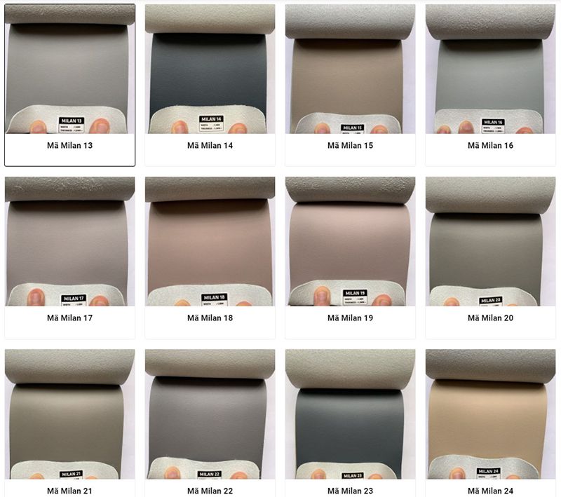 bảng màu da microfiber Milan