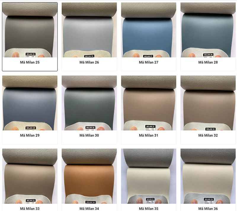 Bảng màu da microfiber Milan