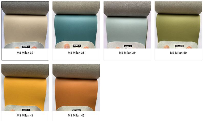 Bảng màu da microfiber Milan