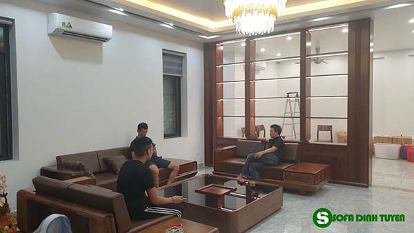 sofa gỗ đệm rời trọng lượng nặng