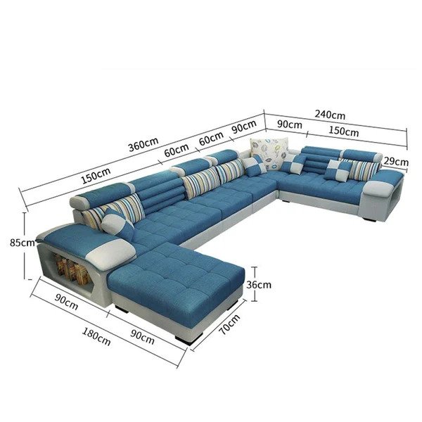 Kích thước sofa U bao nhiêu?