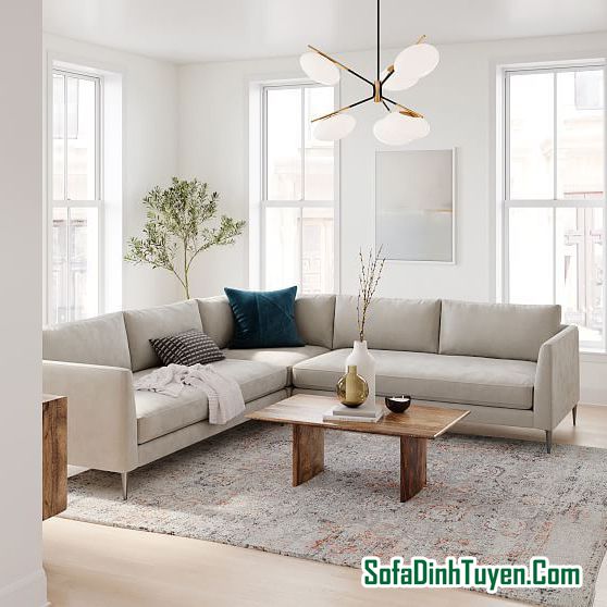 cách bố trí sofa góc phòng khách