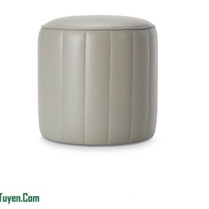 Ghế Đôn Sofa Tròn Bọc Da Mã 06