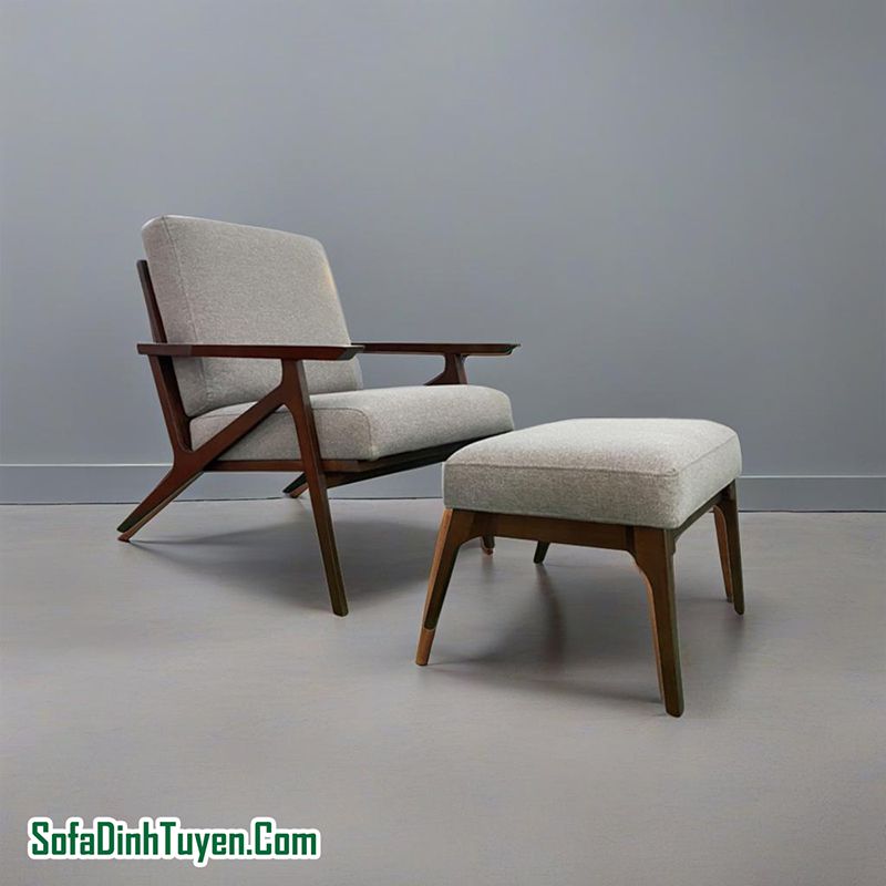 Ghế sofa đơn kèm đôn sofa