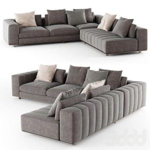 Ghế Sofa Góc Bọc Vải Xám SF103