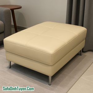 Đôn Sofa Bọc Da Màu Kem HS74