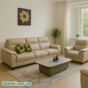 Ghế Sofa Da Bò Thật Brazil HS80