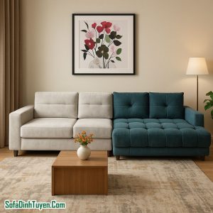 Ghế Sofa Văng Vải Bỉ Mix Màu HS133