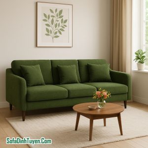 Ghế Sofa Văng Màu Xanh Rêu HS11