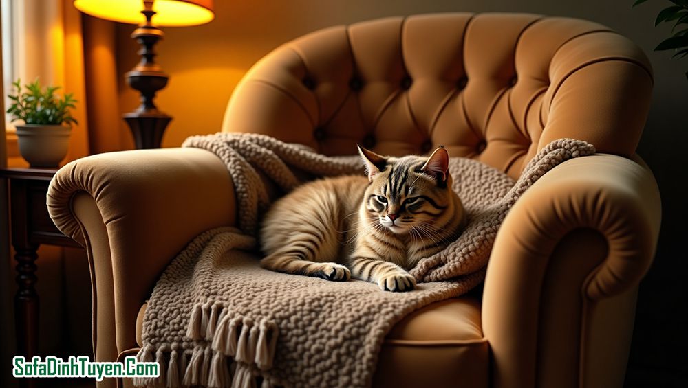 Ghế sofa cho mèo đẹp ảnh minh họa bằng A.I