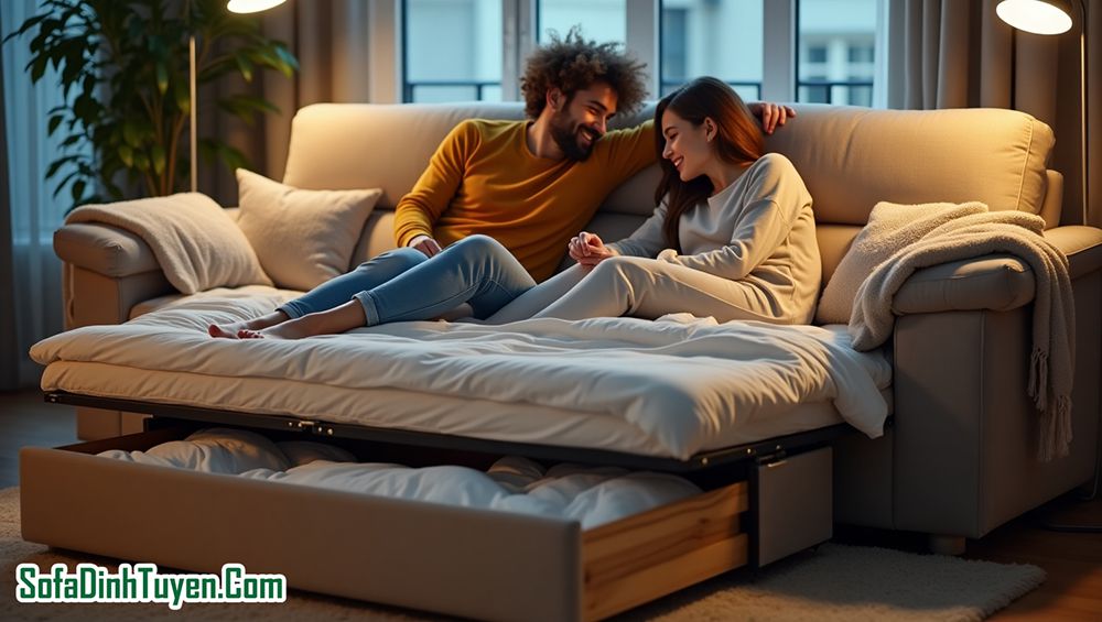 Sofa giường có ngăn kéo