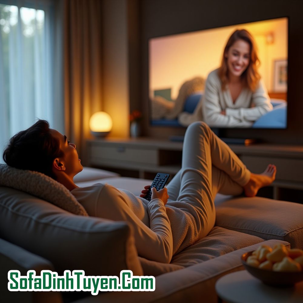 Những lợi ích khi sử dụng sofa nằm xem tivi